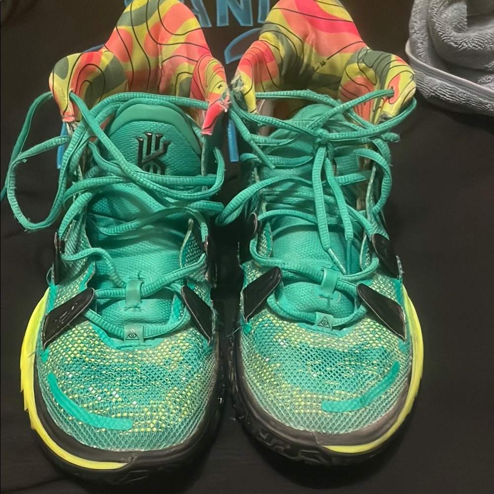 Nike Green and Yellow High-Top Sneakers